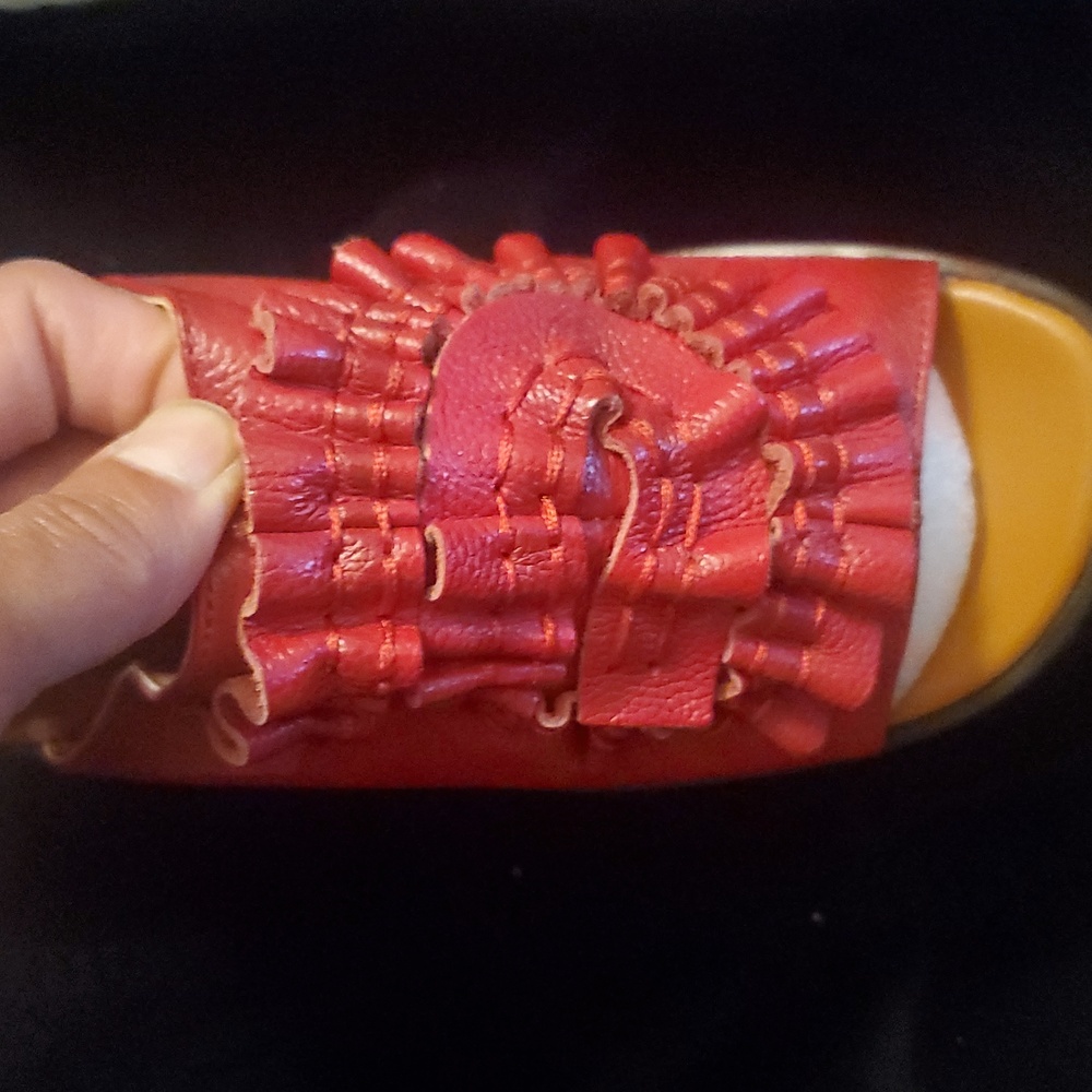 β€ Chinese Red Women's Slide Sandals SIZE 6 - Picture 4 of 7